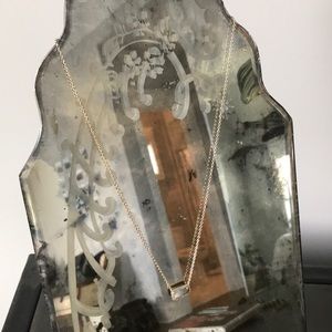 Tan/White crystal necklace